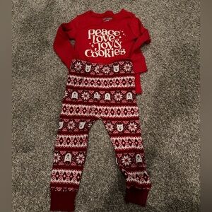 Old Navy peace love joy and cookies Jammies